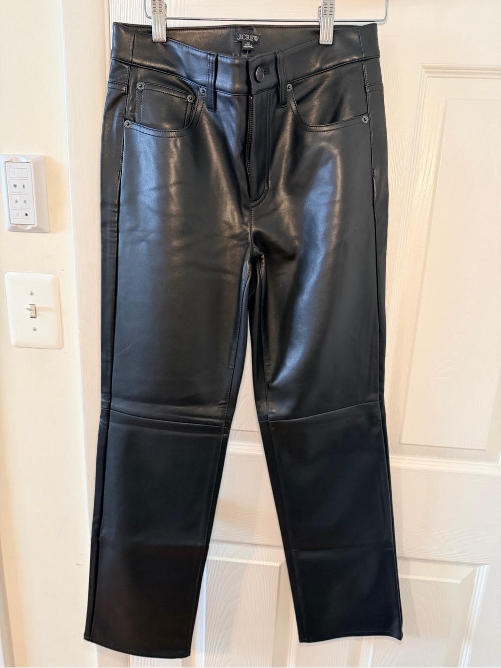 NWT J. Crew Women’s Black Faux Leather Jeans